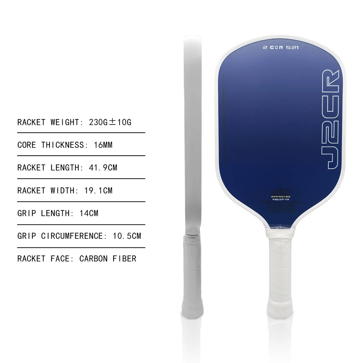 J2CR Foam-Core Pickleball Paddle - product photo 7