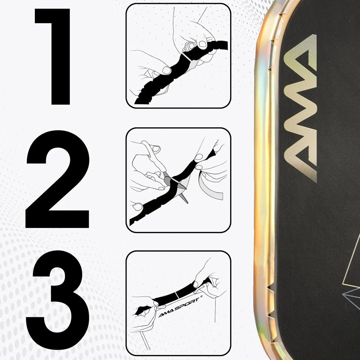 Laser-Finish Paddle Edge Tape - view 3