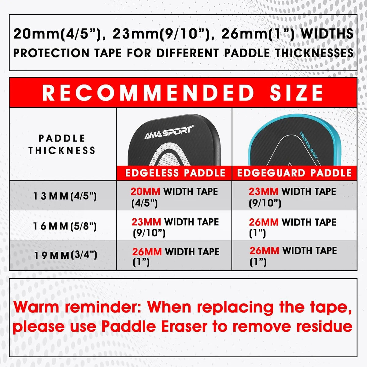 Laser-Finish Paddle Edge Tape - view 2