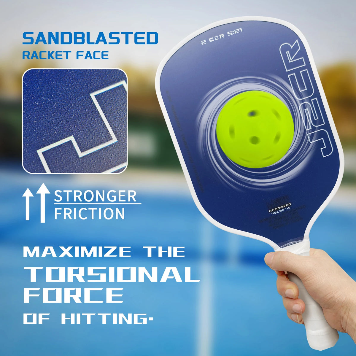 J2CR Foam-Core Pickleball Paddle - product photo 6