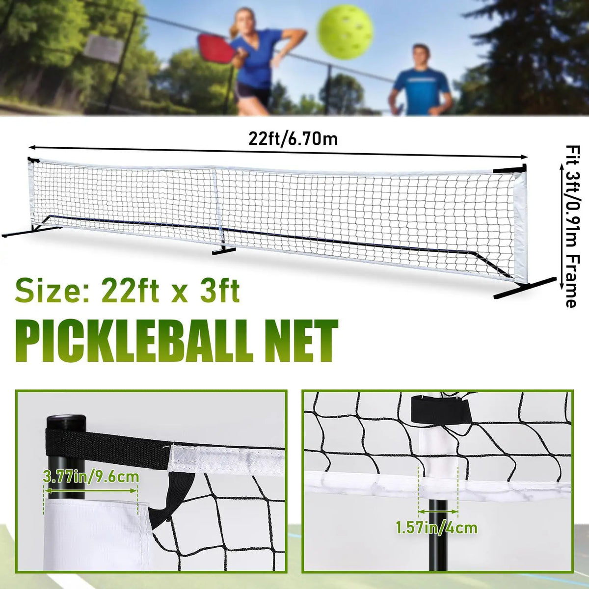 Portable 22ft Pickleball Net - view 4