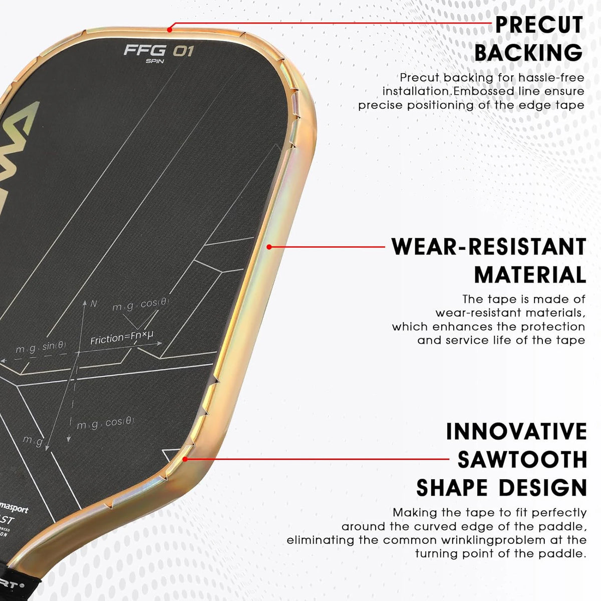 Laser-Finish Paddle Edge Tape - view 4