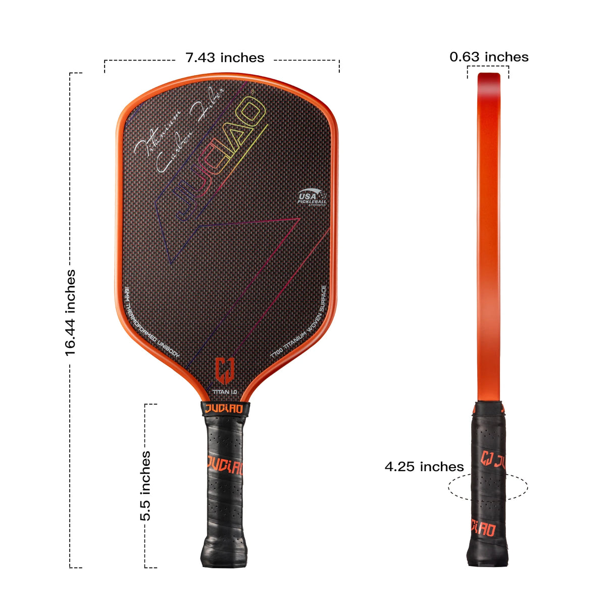 T-Titanium Carbon Pickleball Paddle - product photo 5